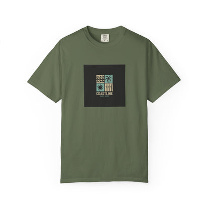 Coastline T-Shirt, Unisex Garment-Dyed Tee, Casual Summer Wear, Coastal Vibes, Beach Day Apparel, Vacation Essential - MaisonThreadory