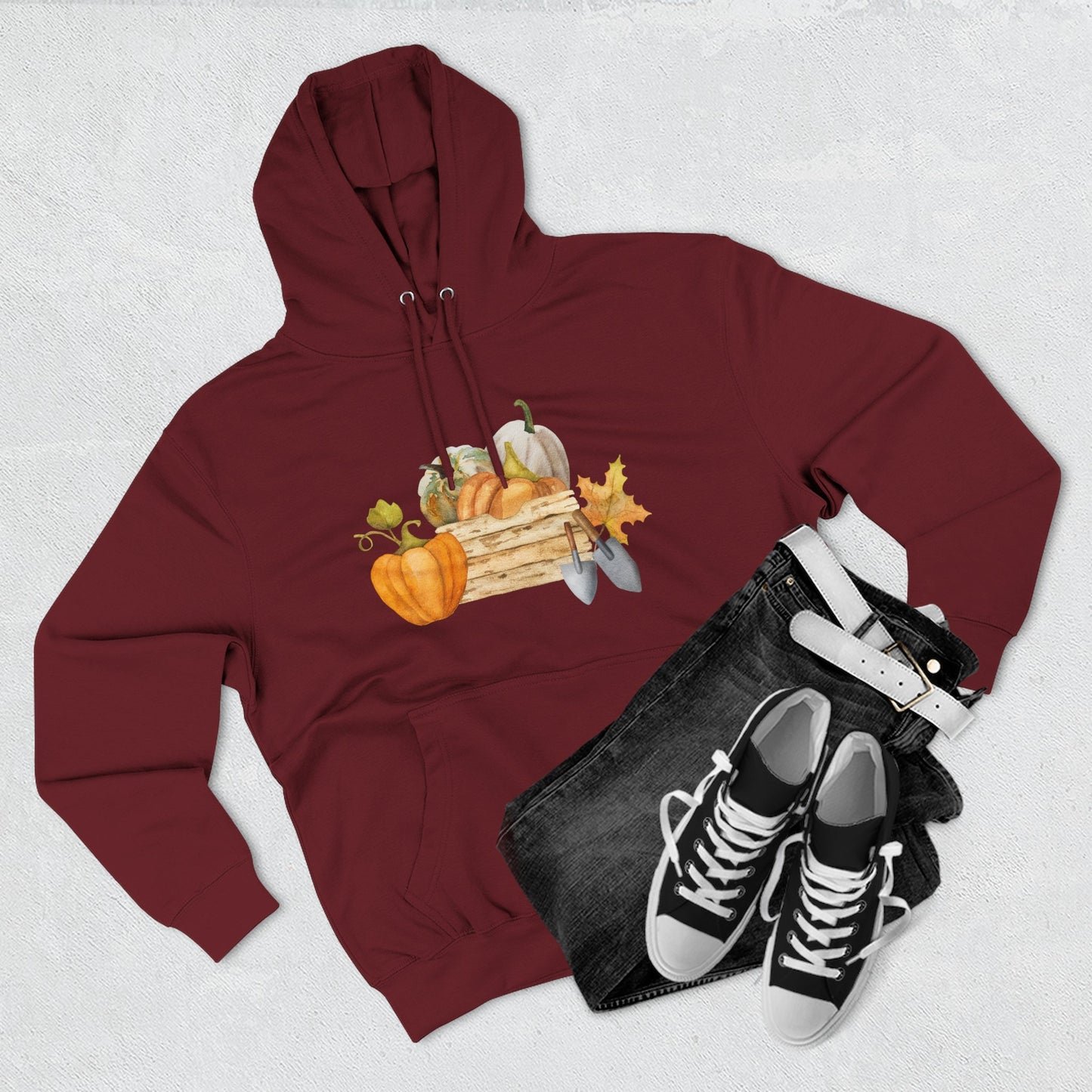 Autumn Harvest Fleece Hoodie, Cozy Fall Sweatshirt, Pumpkin Hoodie, Seasonal Apparel, Gift for Thanksgiving