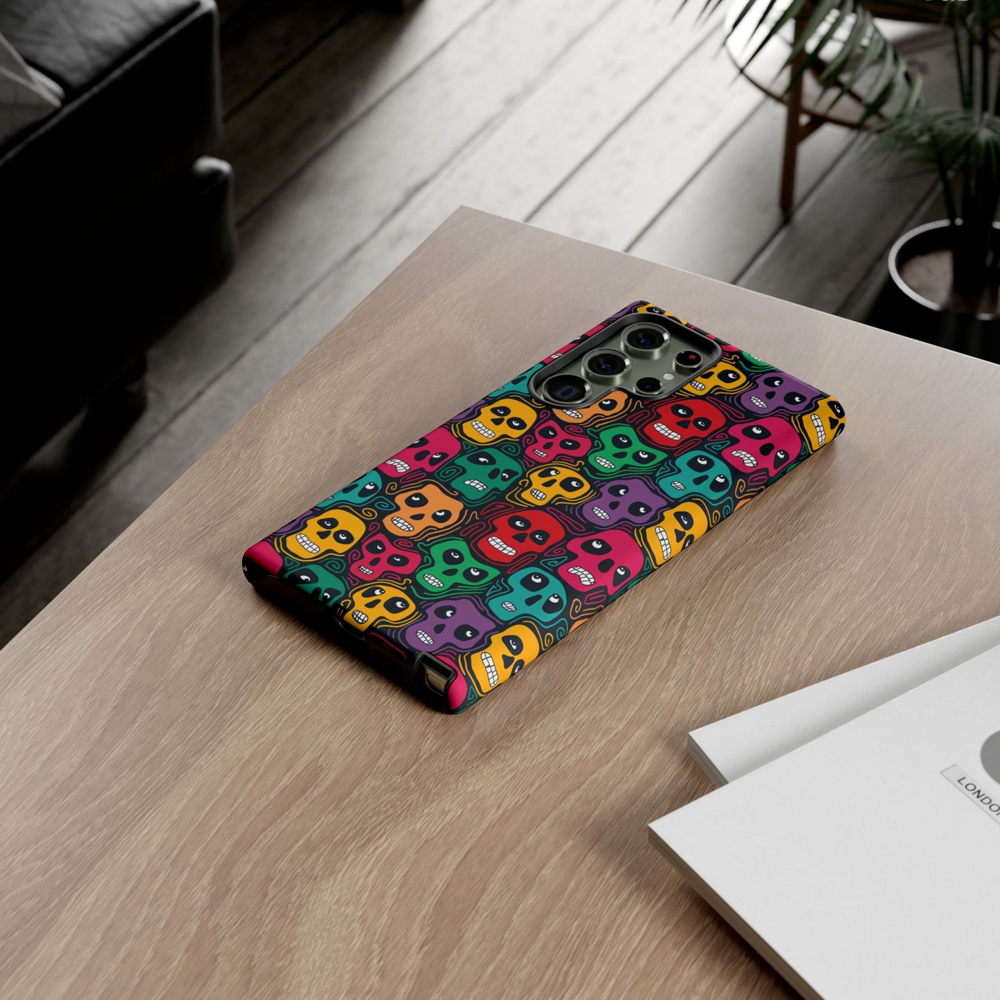Phone Case, Day of the Dead Tough Case Phone, Mexican Skull Phone Cover, Floral Skeleton Phone Protector, Sugar Skull iPhone Case, Tough