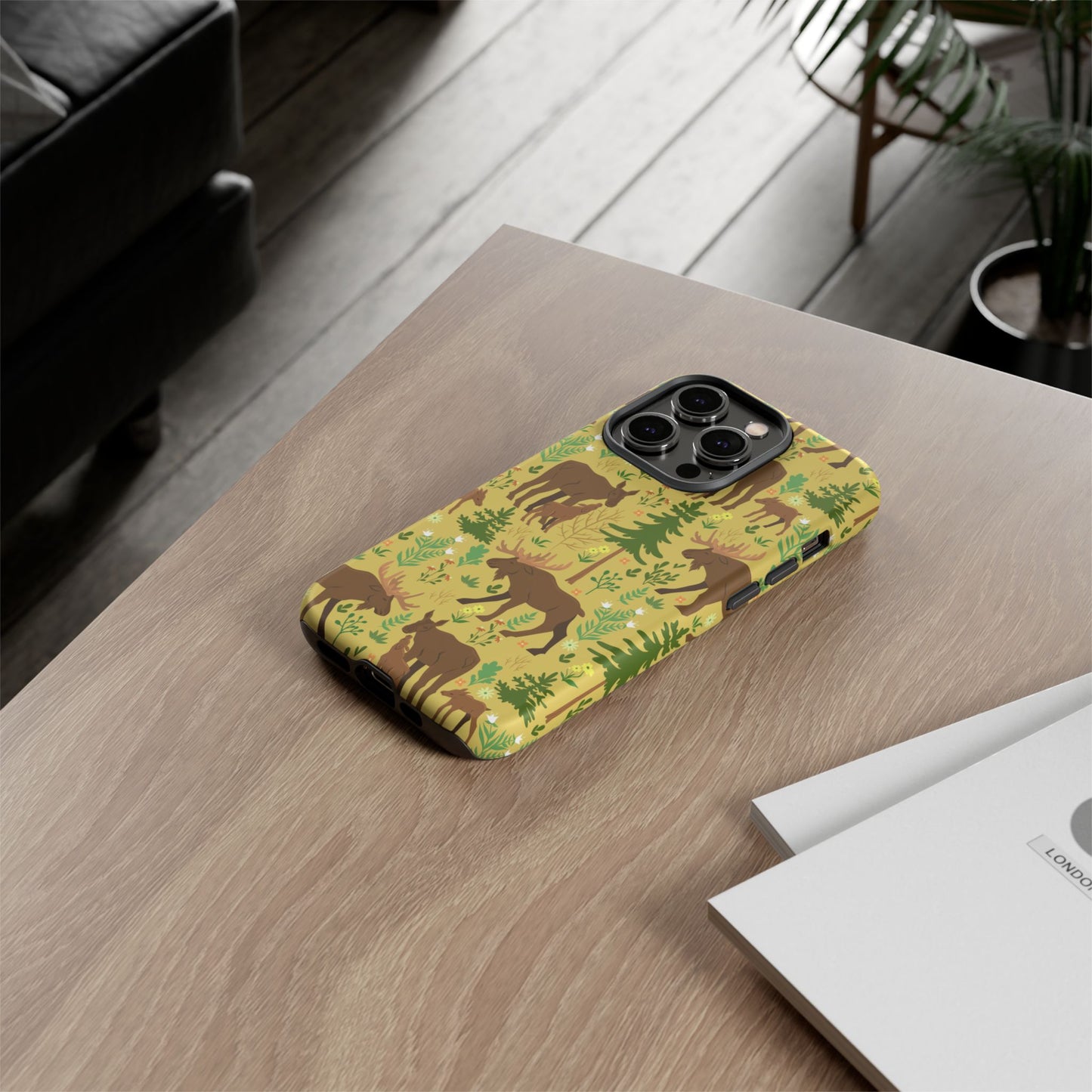 Moose Phone Case - Nature Lover's Accessory, Gifts for Outdoorsy Friends, Wildlife Decor, Eco-Friendly Cover, Forest Adventure Gear - MaisonThreadory