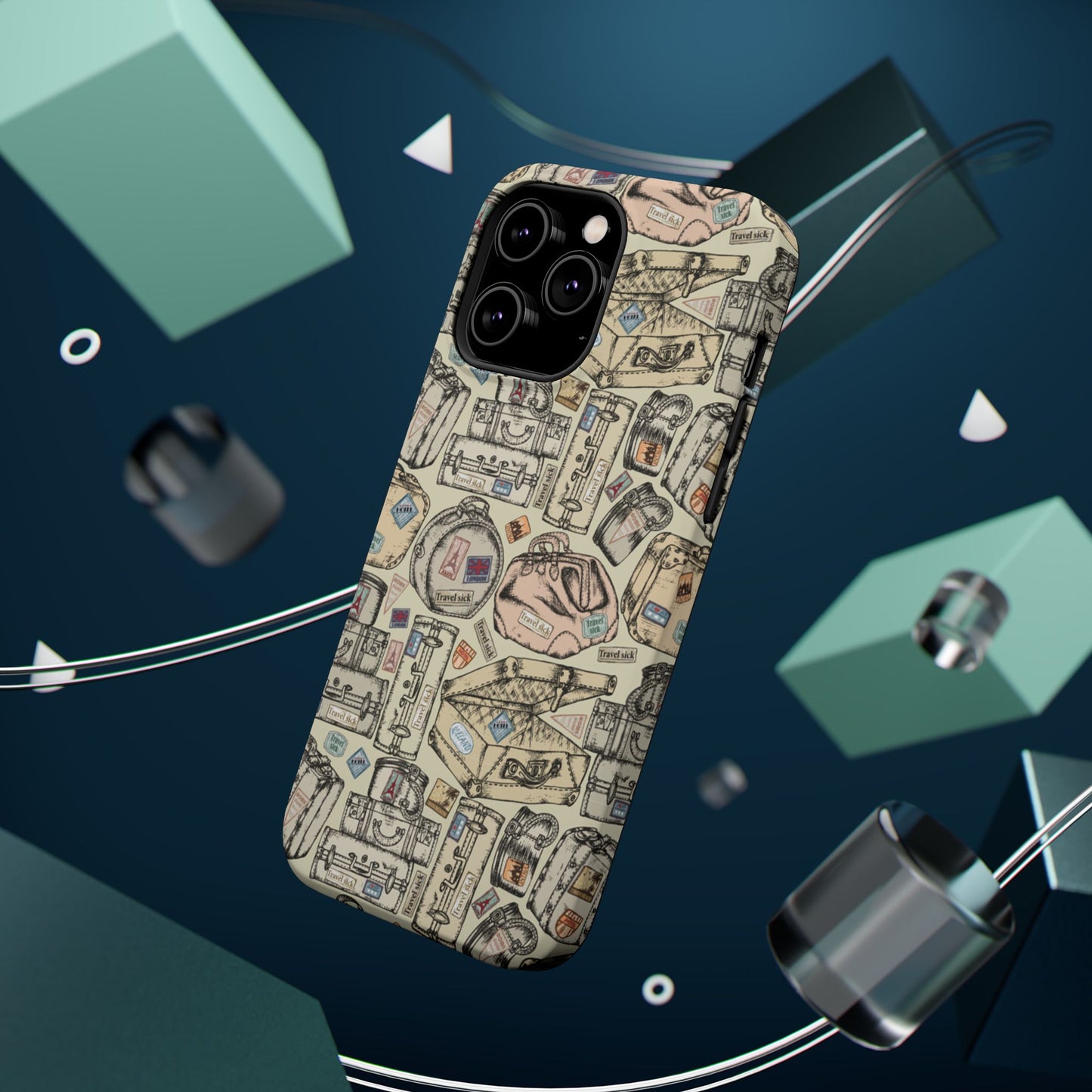 Travel-Inspired Magnetic Tough Cases, Unique Phone Accessories, Perfect for Adventurers, Great Gift for Travelers or Holidays