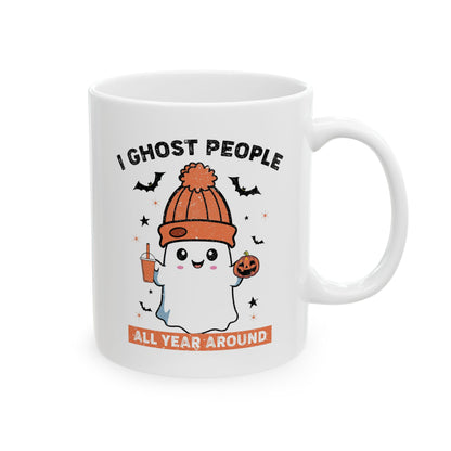 Spooky Season Ceramic Mug, Halloween Gift, Funny Coffee Cup, Ghoulish Drinkware, Fall Decor, Witchy Vibes - MaisonThreadory