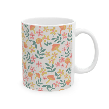 Floral Ceramic Mug: Perfect Gift for Gardening Lovers, Home Decor, Mother's Day, Coffee and Tea Enthusiasts, Spring Celebrations - MaisonThreadory