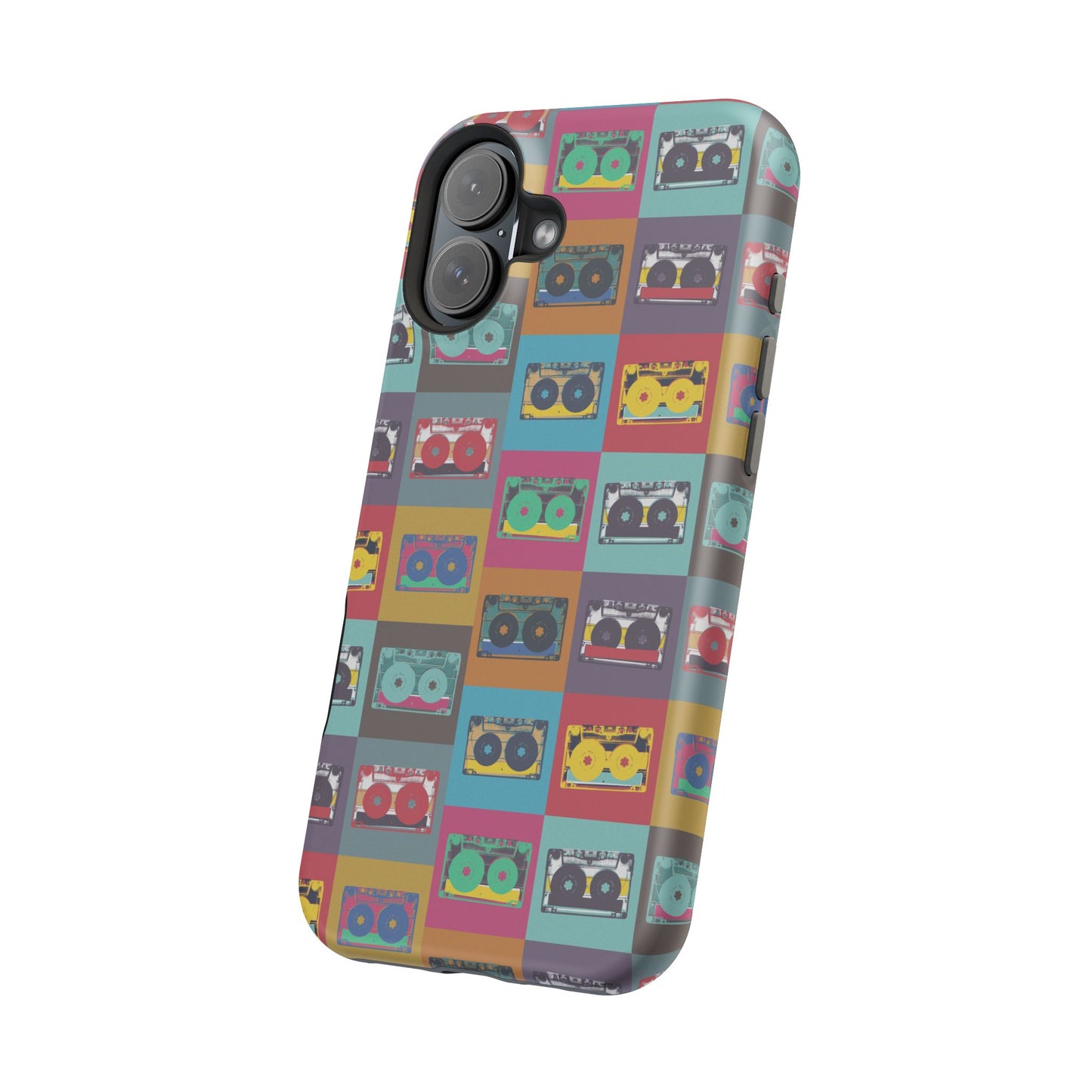 Retro Cassette Tape Phone Case, Vintage Style Tough Case, Music Lover Gift, Funky Tech Accessory, Fun Phone Cover