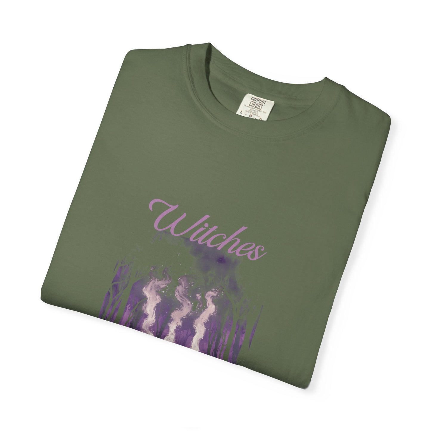 Witches Garment-Dyed T-Shirt | Mystical Apparel for Halloween, Witchy Vibes, Unique Gift, Casual Wear - MaisonThreadory