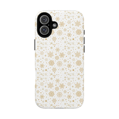 Festive Snowflake Phone Cases for Winter, Holiday Gift, Sleek Design, Winter Accessories, Durable Protection - MaisonThreadory