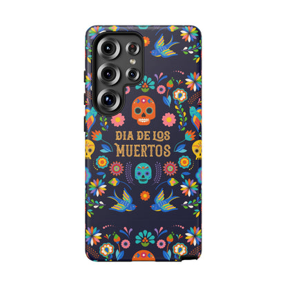 Colorful Dia de los Muertos Phone Case, Skull Design, Floral Phone Cover, Sugar Skull Accessories, Day of the Dead Gift