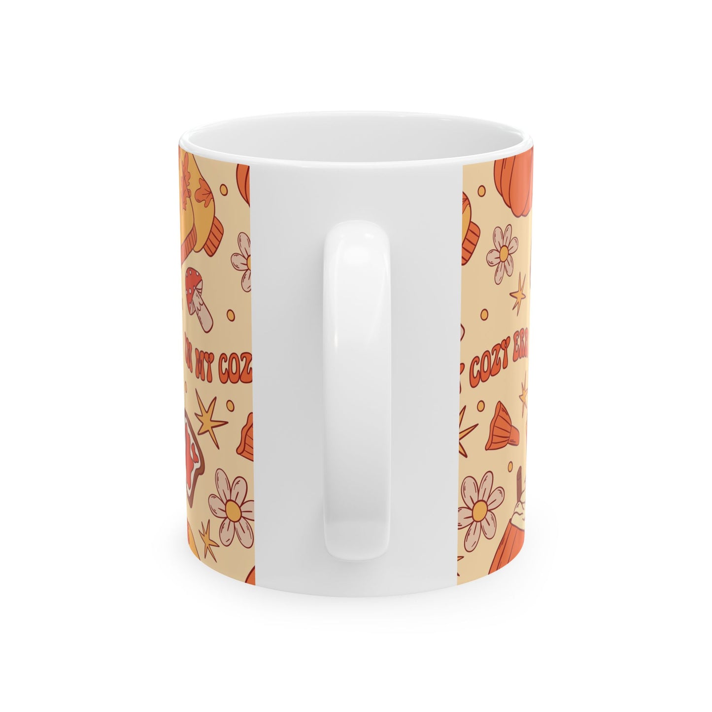 Cozy Vibes Ceramic Mug - Fall Inspired Drinkware, Perfect for Autumn, Gifts for Coffee Lovers, Cute Hot Chocolate Cup, 'In My Cozy Era' - MaisonThreadory