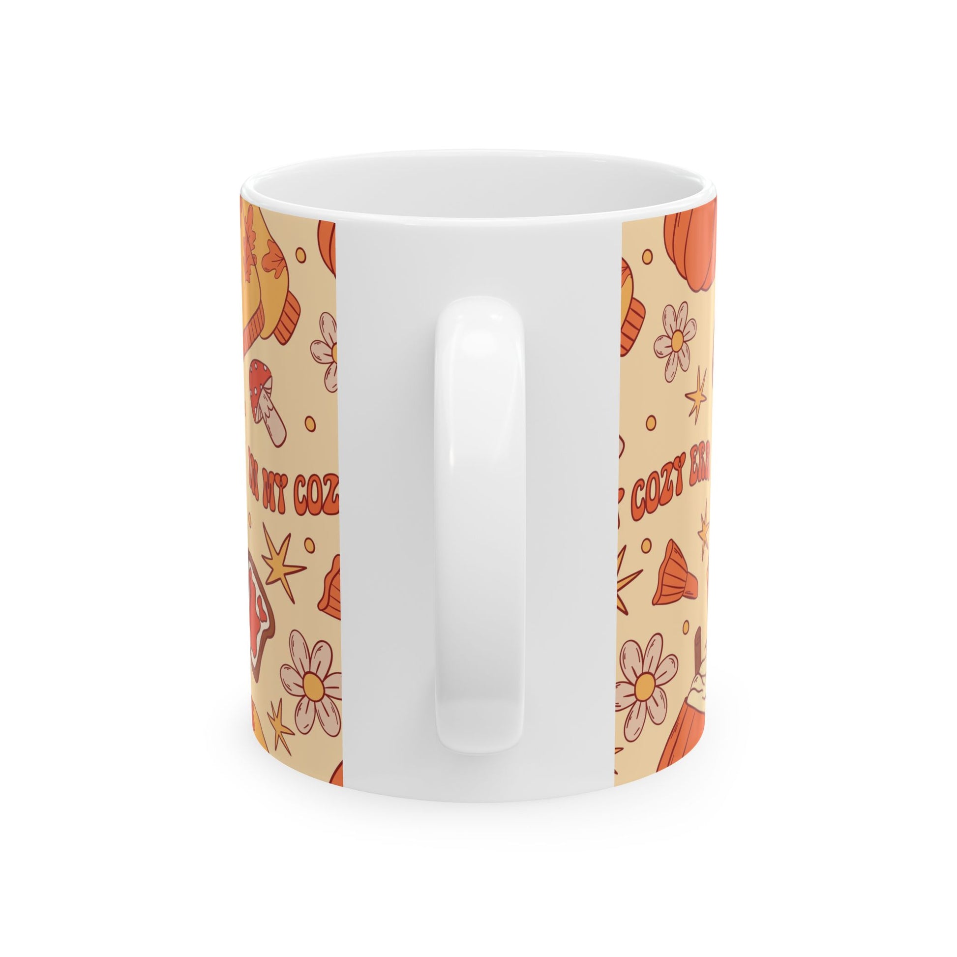 Cozy Vibes Ceramic Mug - Fall Inspired Drinkware, Perfect for Autumn, Gifts for Coffee Lovers, Cute Hot Chocolate Cup, 'In My Cozy Era' - MaisonThreadory