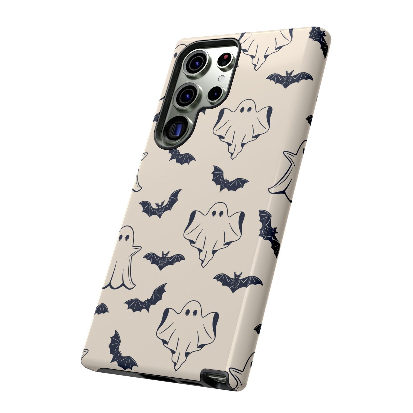 Halloween Phone Case, Ghosts and Bats, Cute Phone Cover, Spooky Accessories, Fall Decor, Gifts for Her, Halloween Party - MaisonThreadory