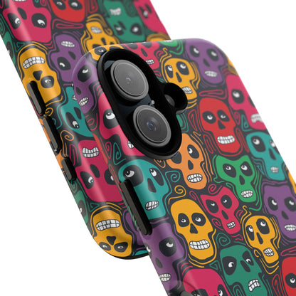 Phone Case, Day of the Dead Tough Case Phone, Mexican Skull Phone Cover, Floral Skeleton Phone Protector, Sugar Skull iPhone Case, Tough