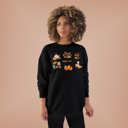 Cozy Fall Sweatshirt - Hello Fall Design, Unisex Fall Apparel, Eco-Friendly Sweater, Perfect for Autumn Celebrations, Gift for Nature Lovers - MaisonThreadory