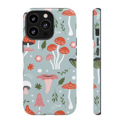 Whimsical Mushroom Phone Case, Cute Floral Smartphone Cover, Unique Gift for Nature Lovers, Trendy Tech Accessory, Eco-friendly Case