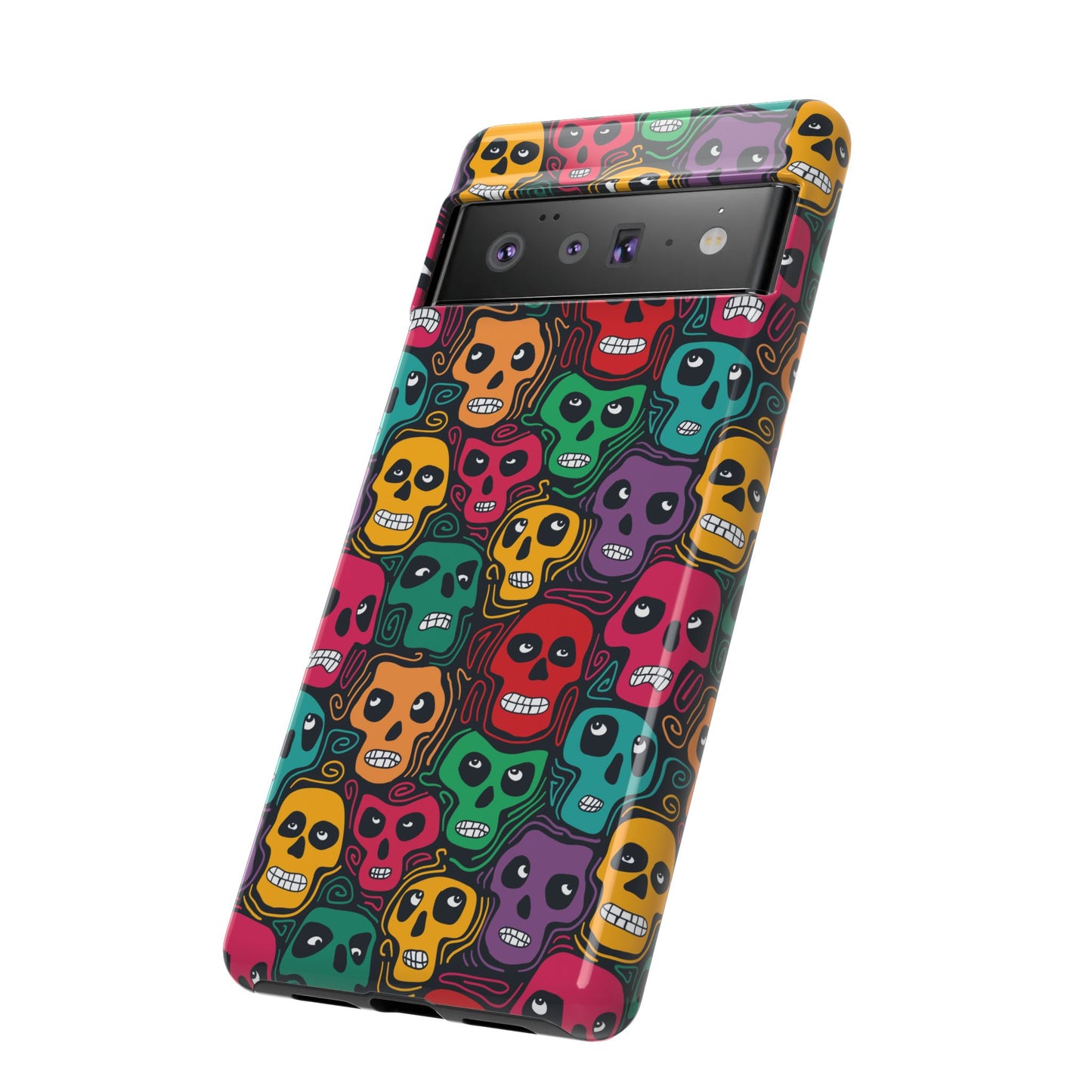 Phone Case, Day of the Dead Tough Case Phone, Mexican Skull Phone Cover, Floral Skeleton Phone Protector, Sugar Skull iPhone Case, Tough