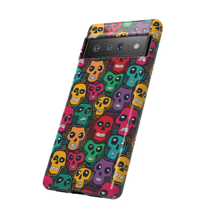 Phone Case, Day of the Dead Tough Case Phone, Mexican Skull Phone Cover, Floral Skeleton Phone Protector, Sugar Skull iPhone Case, Tough