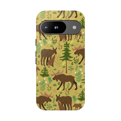 Moose Phone Case - Nature Lover's Accessory, Gifts for Outdoorsy Friends, Wildlife Decor, Eco-Friendly Cover, Forest Adventure Gear - MaisonThreadory