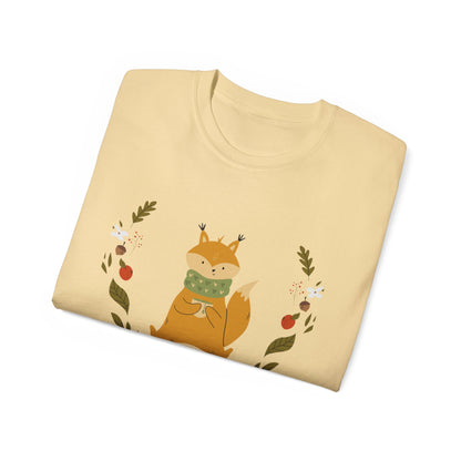 Whimsical Squirrel Tee - Cozy Unisex T-Shirt for Nature Lovers, Perfect Gift for Fall, Cute Wildlife Art, Eco-Friendly Fashion - MaisonThreadory