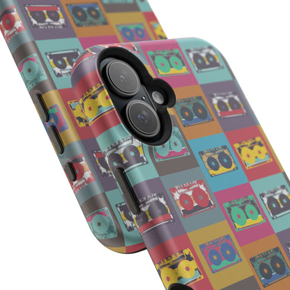 Retro Cassette Tape Phone Case, Vintage Style Tough Case, Music Lover Gift, Funky Tech Accessory, Fun Phone Cover