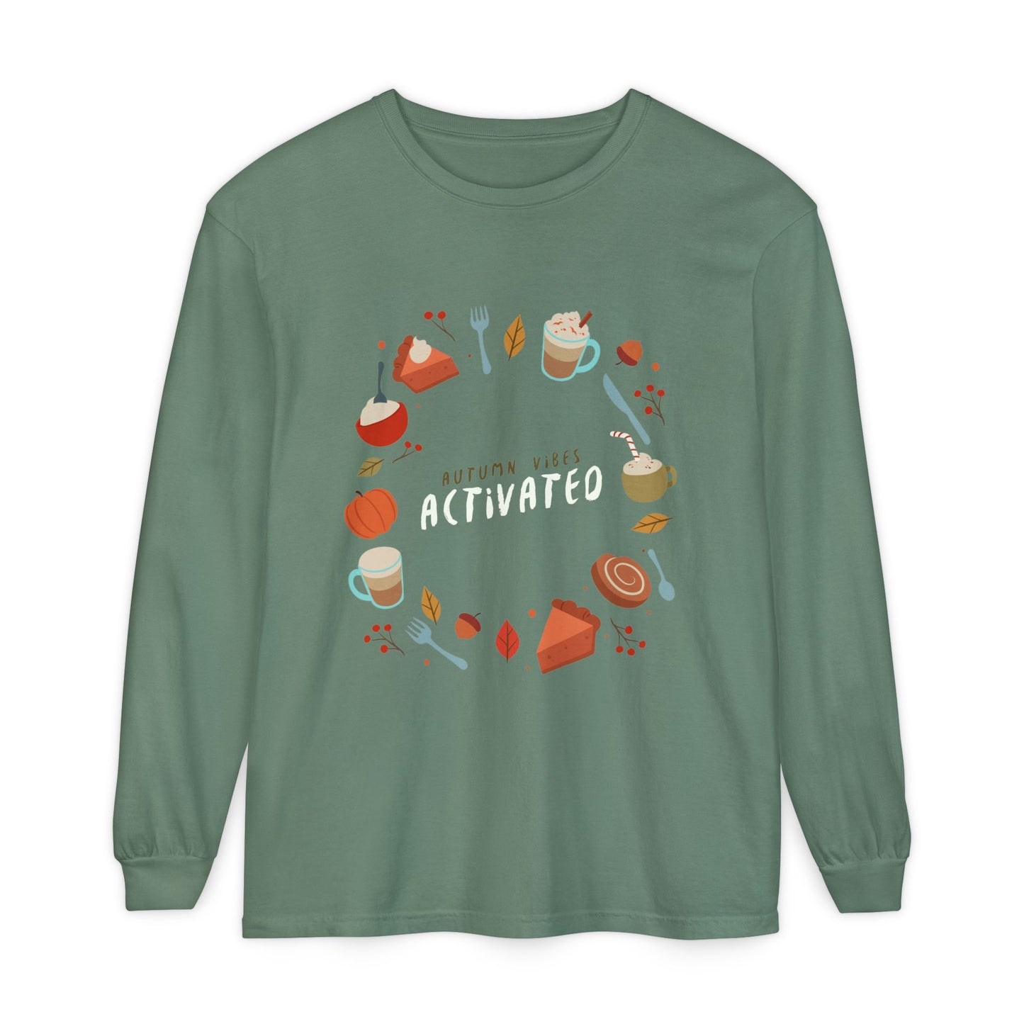 Autumn Vibes Long Sleeve T-Shirt, Cozy Fall Shirt, Unisex Fall Apparel, Thanksgiving Gift, Seasonal Fashion - MaisonThreadory