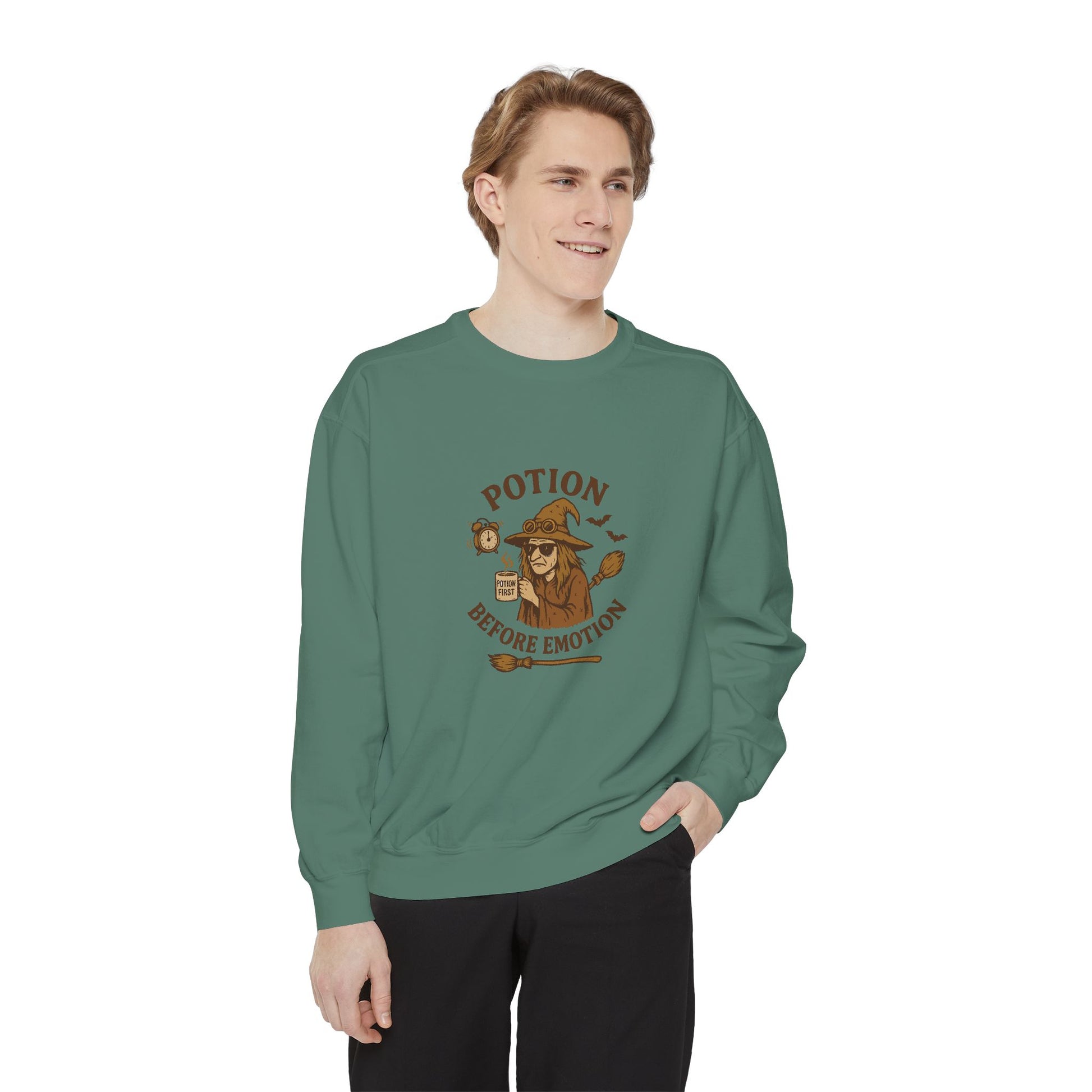 Potion Before Emotion Sweatshirt | Unisex Magical Sweatshirt for Cozy Days, Witchy Gifts, Halloween Apparel, Birthday Present, [...] - MaisonThreadory