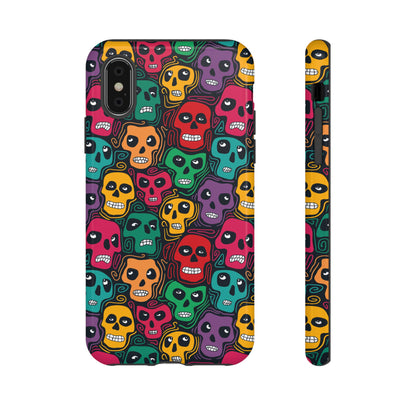 Phone Case, Day of the Dead Tough Case Phone, Mexican Skull Phone Cover, Floral Skeleton Phone Protector, Sugar Skull iPhone Case, Tough