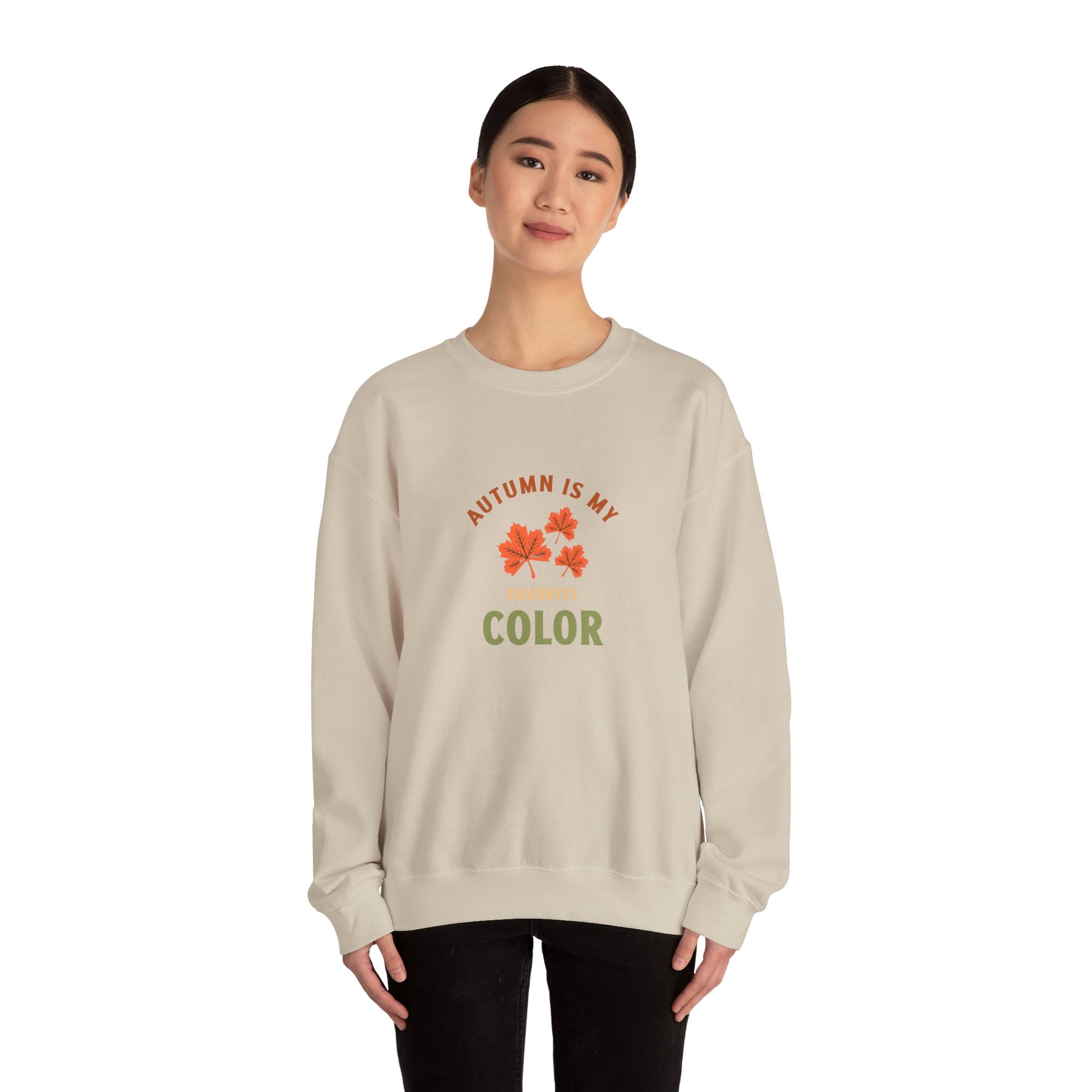 Autumn-Inspired Unisex Crewneck Sweatshirt - Cozy Fall Apparel, Gift for Her, Birthday Present, Family Gathering, Seasonal Fashion - MaisonThreadory