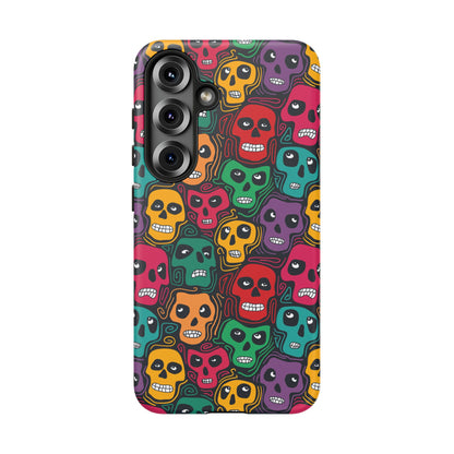 Phone Case, Day of the Dead Tough Case Phone, Mexican Skull Phone Cover, Floral Skeleton Phone Protector, Sugar Skull iPhone Case, Tough