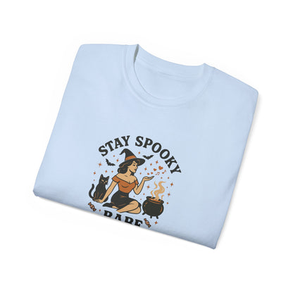 Spooky Halloween Unisex Tee, Stay Spooky Babe Shirt, Plus Size Halloween T-Shirt, Cute Witch Tee, Fall Festive Apparel