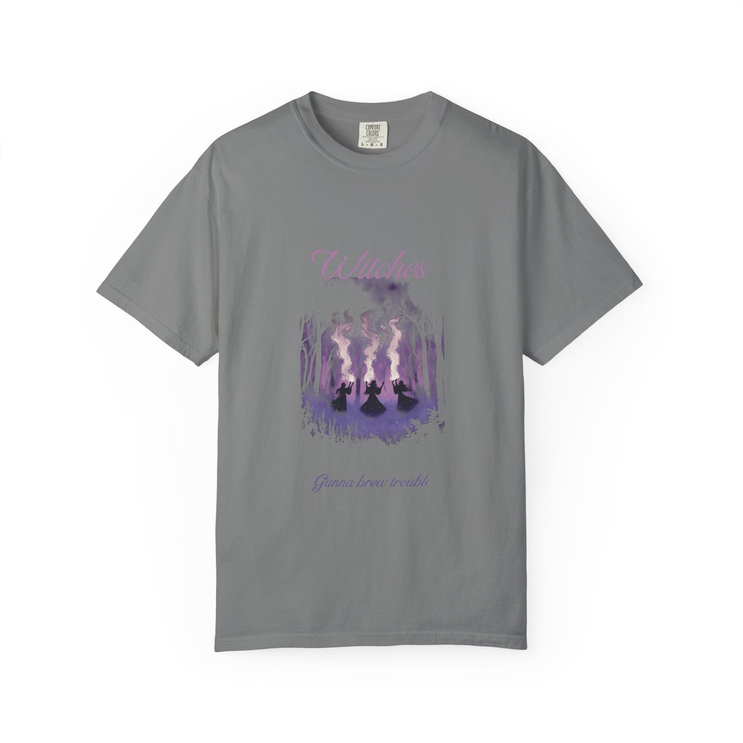 Witches Garment-Dyed T-Shirt | Mystical Apparel for Halloween, Witchy Vibes, Unique Gift, Casual Wear - MaisonThreadory