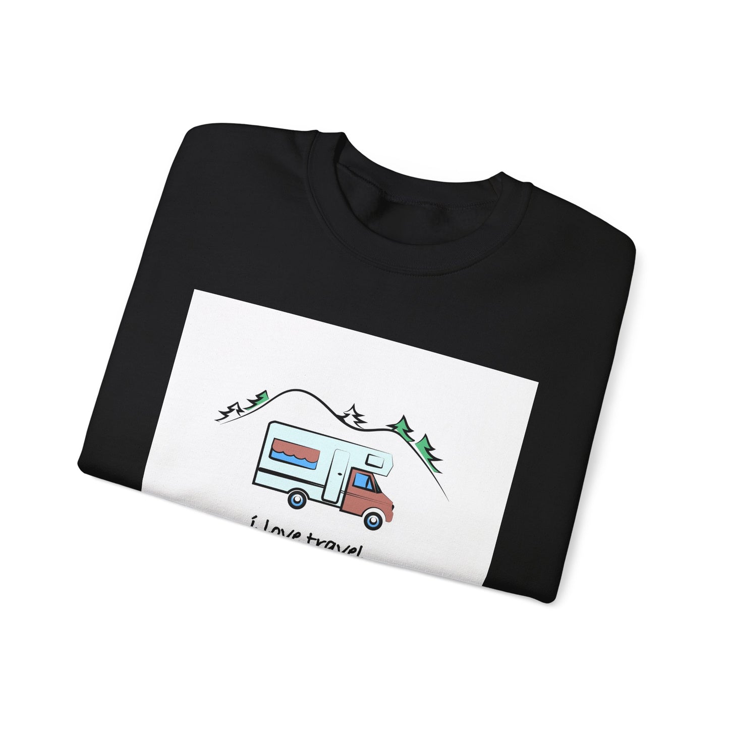 Travel Love Crewneck Sweatshirt | Cozy Adventure Apparel, Perfect for Travel Lovers, Gift Idea for Road Trips, Camping, and Wanderlust - MaisonThreadory