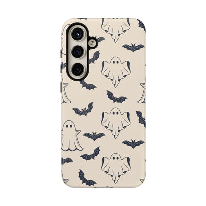 Halloween Phone Case, Ghosts and Bats, Cute Phone Cover, Spooky Accessories, Fall Decor, Gifts for Her, Halloween Party - MaisonThreadory