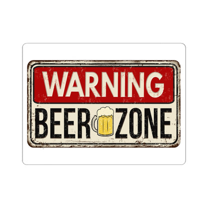 Warning Beer Zone Stickers | Fun Decals for Beer Lovers, Laptop Stickers, Bar Decor, Gift for Friends, Man Cave Accessories - MaisonThreadory