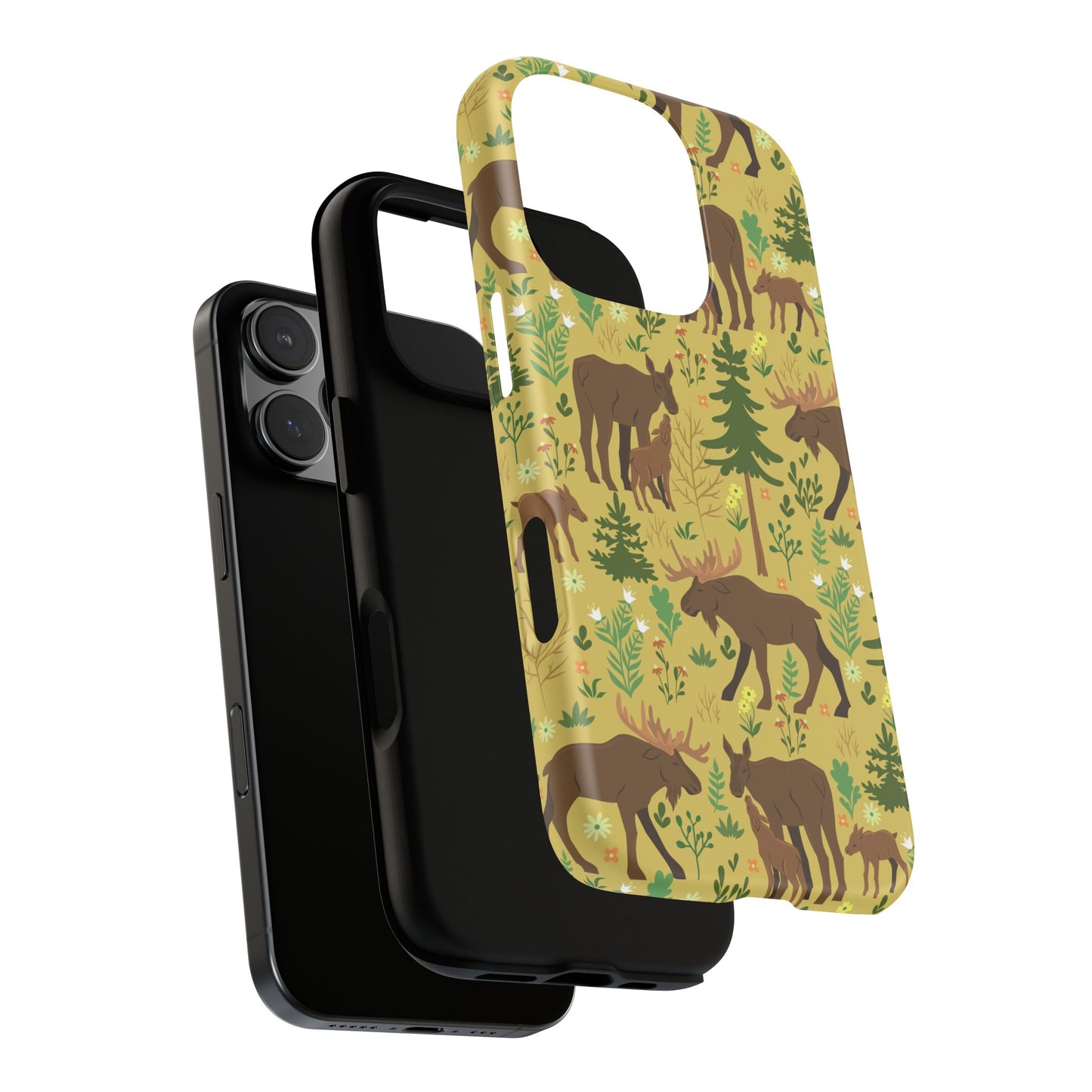 Moose Phone Case - Nature Lover's Accessory, Gifts for Outdoorsy Friends, Wildlife Decor, Eco-Friendly Cover, Forest Adventure Gear - MaisonThreadory