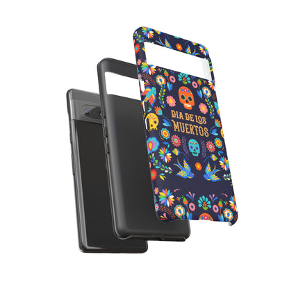 Colorful Dia de los Muertos Phone Case, Skull Design, Floral Phone Cover, Sugar Skull Accessories, Day of the Dead Gift