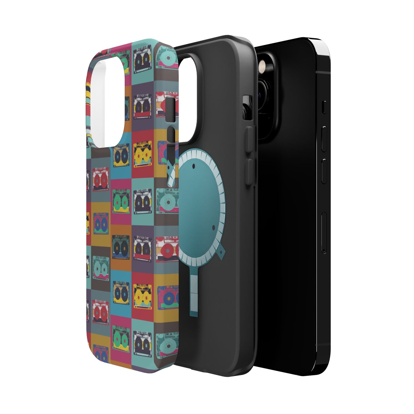 Retro Cassette Tape Phone Case, Vintage Style Tough Case, Music Lover Gift, Funky Tech Accessory, Fun Phone Cover