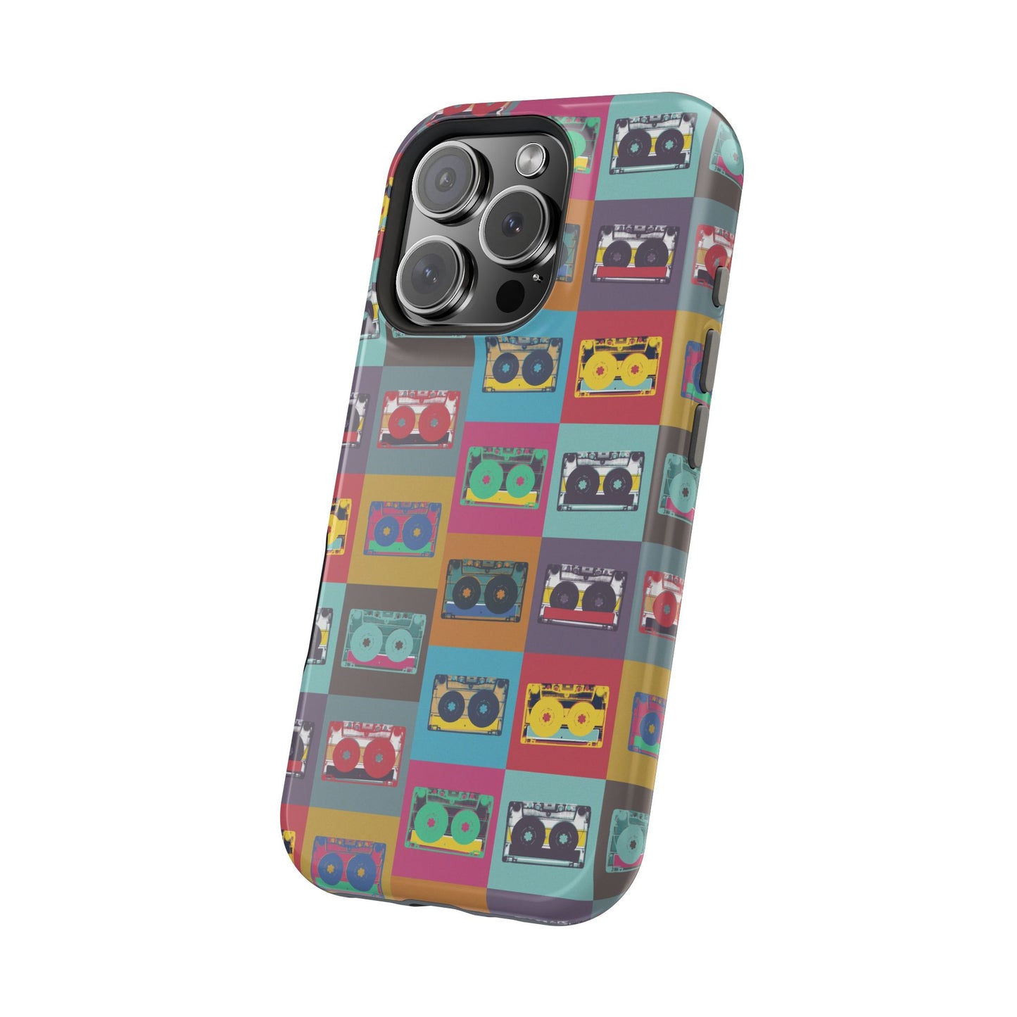 Retro Cassette Tape Phone Case, Vintage Style Tough Case, Music Lover Gift, Funky Tech Accessory, Fun Phone Cover