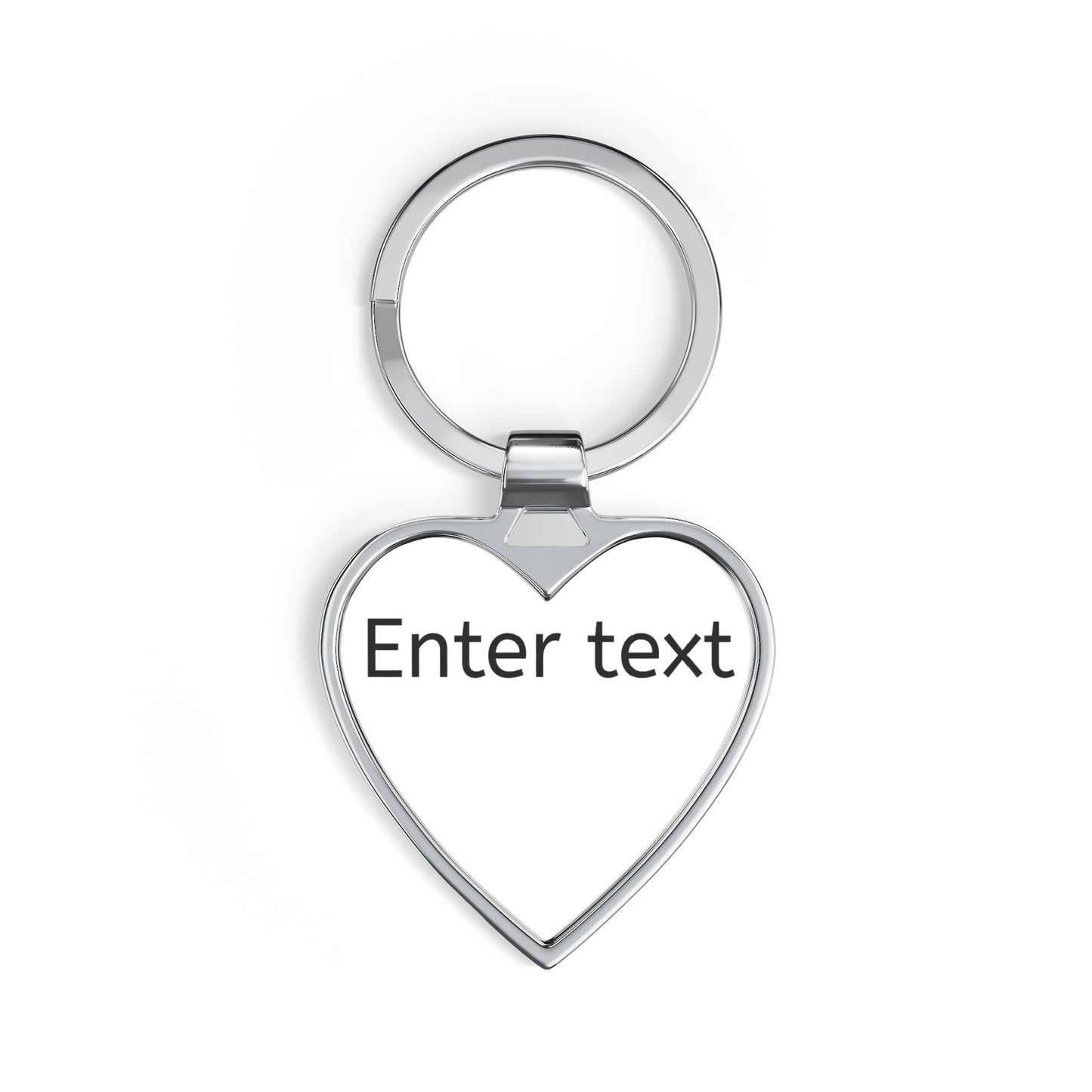 Personalized Heart Keychain — Custom Engraved Photo or Text Gift