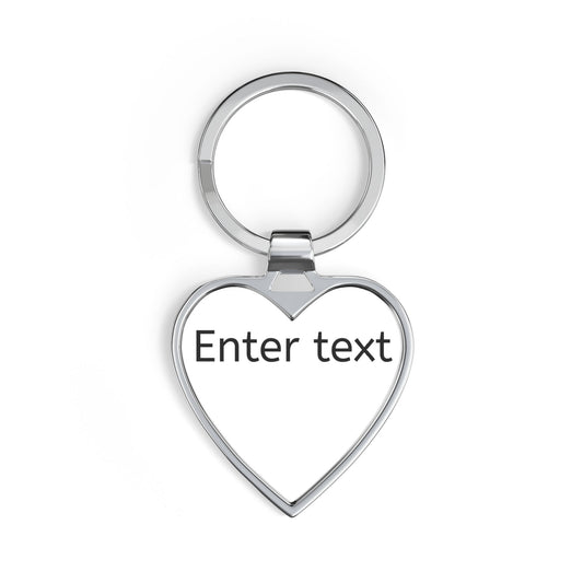 Personalized Heart Keychain — Custom Engraved Photo or Text Gift
