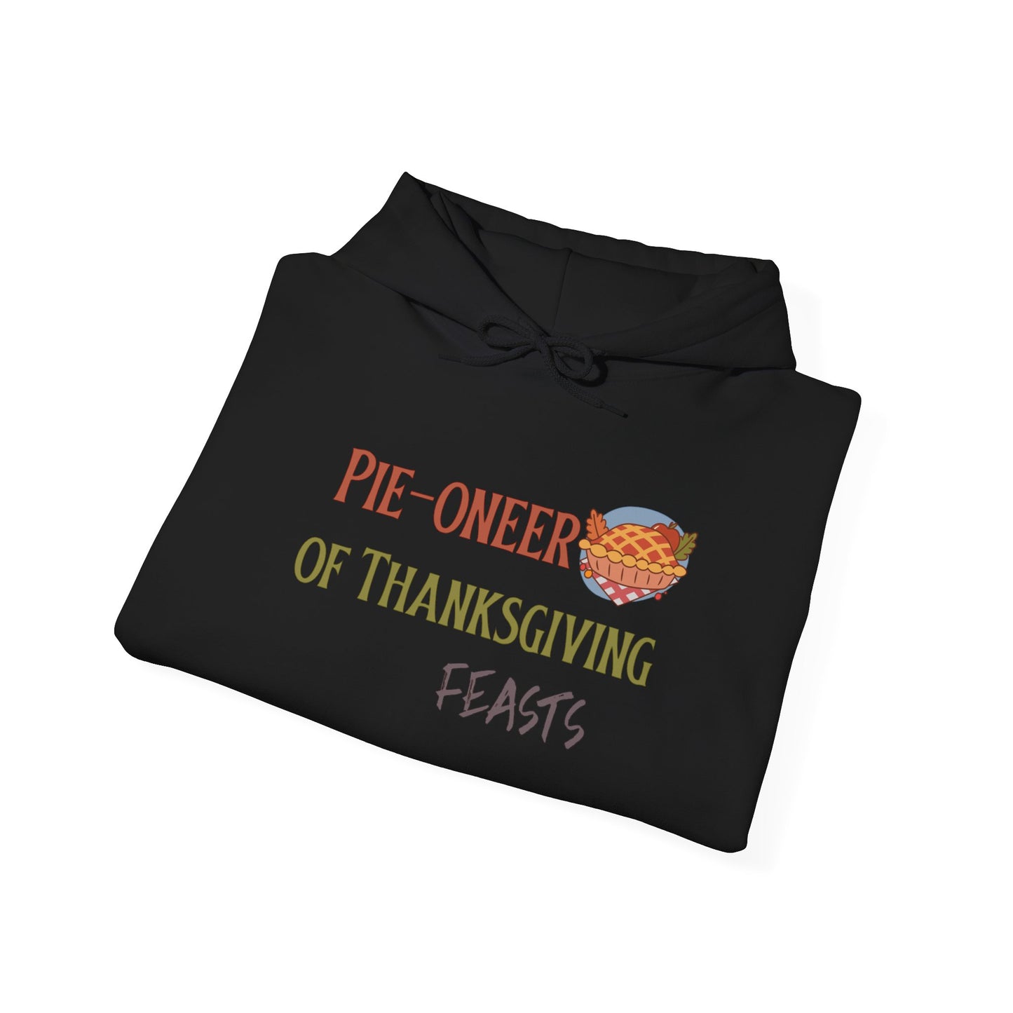 Thanksgiving Pie-o-neer Unisex Heavy Blend Hooded Sweatshirt, Cozy Holiday Sweatshirt, Thanksgiving Apparel, Fall Fashion, Foodie Gifts - MaisonThreadory
