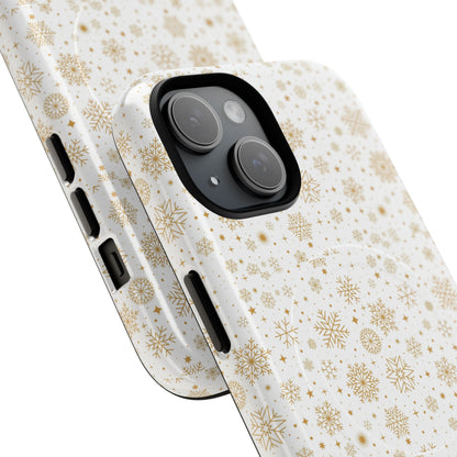 Festive Snowflake Phone Cases for Winter, Holiday Gift, Sleek Design, Winter Accessories, Durable Protection - MaisonThreadory