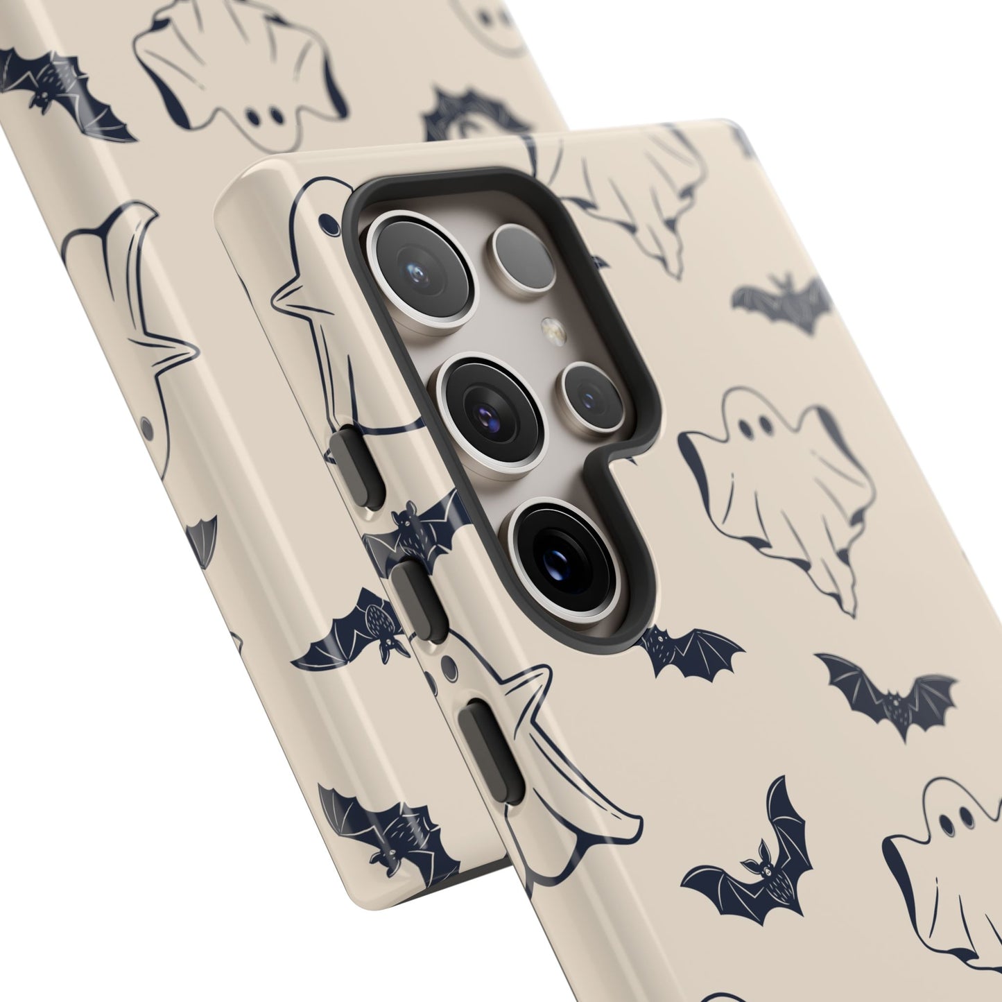 Halloween Phone Case, Ghosts and Bats, Cute Phone Cover, Spooky Accessories, Fall Decor, Gifts for Her, Halloween Party - MaisonThreadory