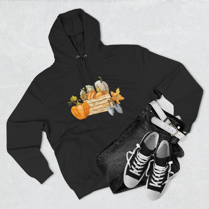 Autumn Harvest Fleece Hoodie, Cozy Fall Sweatshirt, Pumpkin Hoodie, Seasonal Apparel, Gift for Thanksgiving