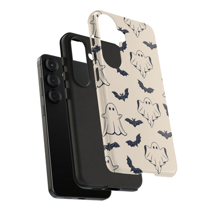 Halloween Phone Case, Ghosts and Bats, Cute Phone Cover, Spooky Accessories, Fall Decor, Gifts for Her, Halloween Party - MaisonThreadory