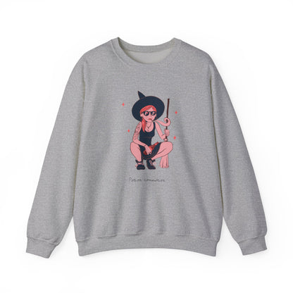 Witchy Vibes Crewneck Sweatshirt, Cozy Fashion, Unisex Sweatshirt, Gift for Her, Casual Wear, Halloween Apparel - MaisonThreadory