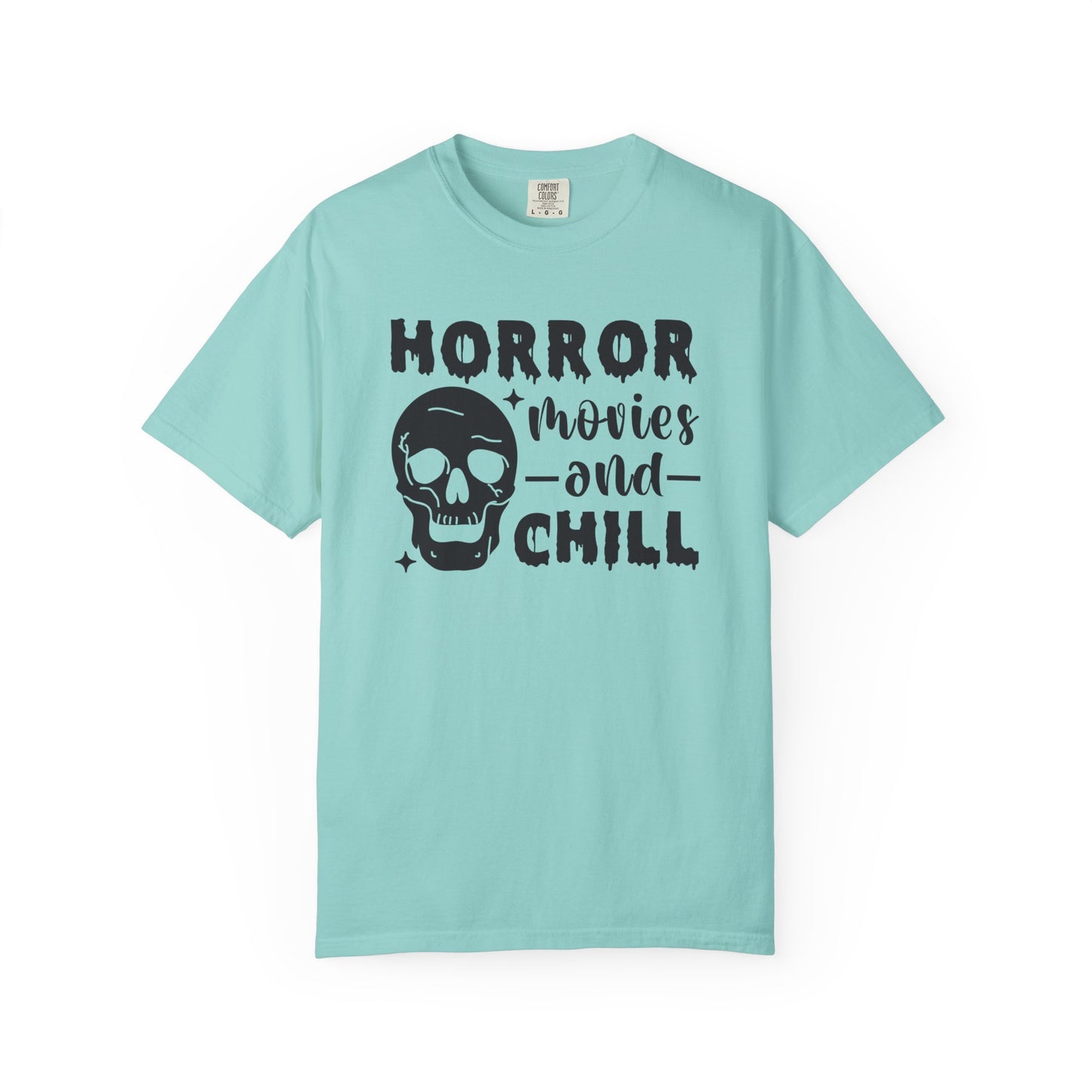 Horror Movies and Chill T-Shirt, Perfect for Halloween, Movie Nights, Gifts for Horror Fans, Unisex Graphic Tee, Soft Cotton Casual Wear