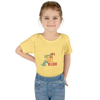 Autumn Baby Bodysuit - Let's Fall in Love, Cute Infant Outfit, Seasonal Gift, Baby Shower Present, Little One's Fall Fashion - MaisonThreadory