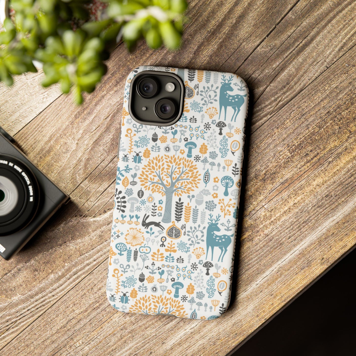Nature-Inspired Phone Case, Durable Protective Cover, Bohemian Phone Accessory, Symbol of Strength, Eco-Friendly Gift