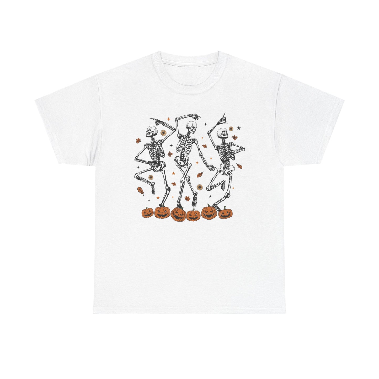 Halloween Dance Skeleton Unisex Heavy Cotton Tee - Spooky Seasonal Shirt, Fall Festival Top, Trick or Treat Apparel, Ghost Party [...] - MaisonThreadory
