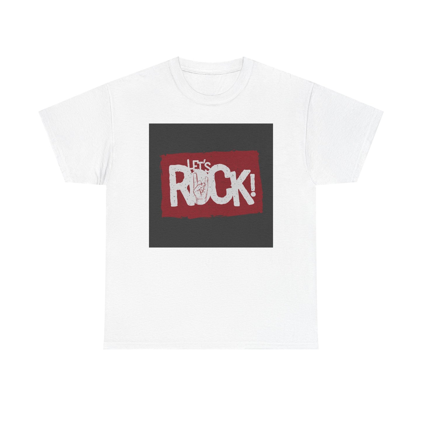 Let's Rock! Unisex Heavy Cotton Tee | Casual Music Apparel, Gift for Music Lovers, Concert Outfit, Rock Band Merchandise, Everyday Wear