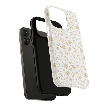 Festive Snowflake Phone Cases for Winter, Holiday Gift, Sleek Design, Winter Accessories, Durable Protection - MaisonThreadory